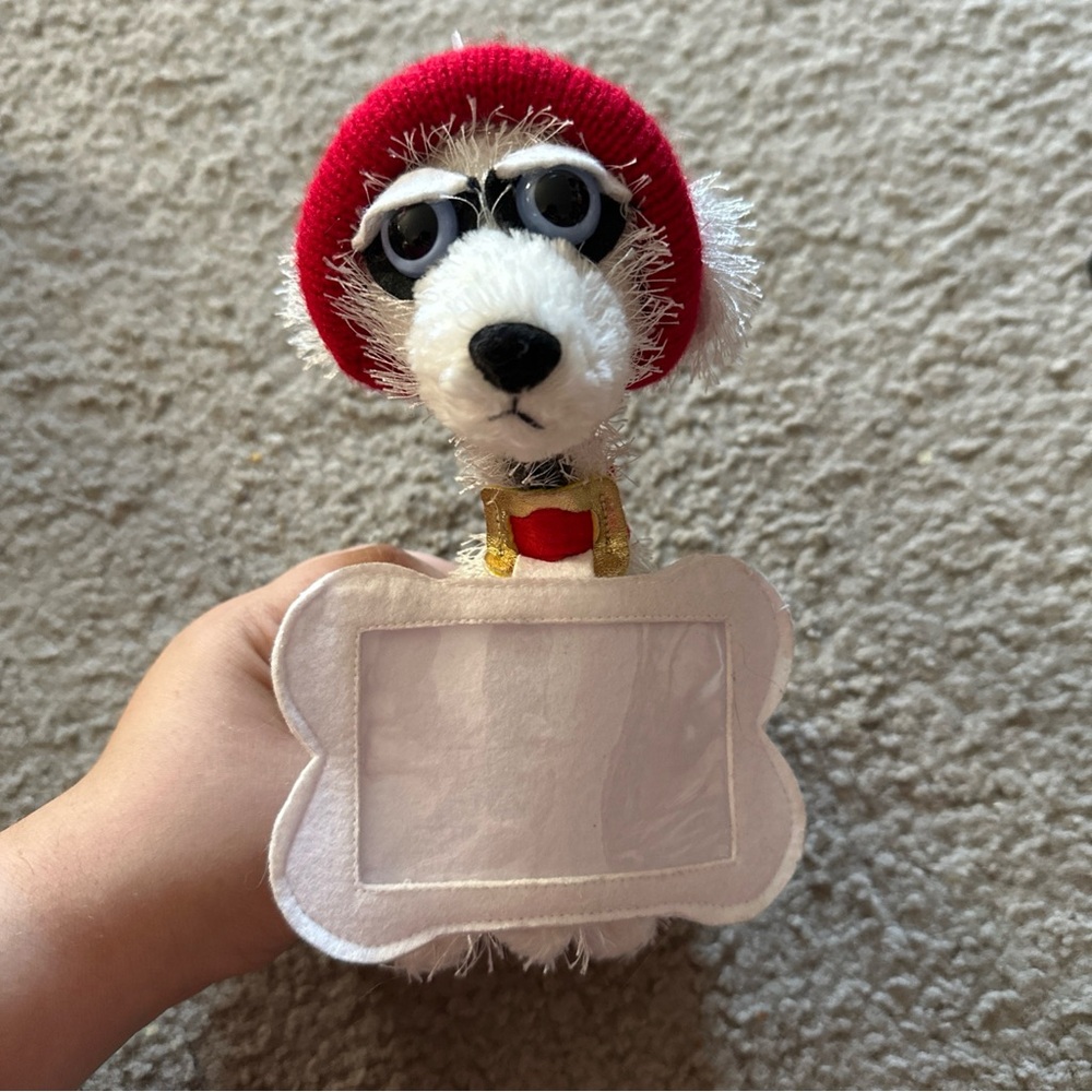 American Greetings Twisted Whiskers White Spotted Dog Plush